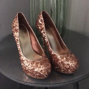 Sequin Gold Stilettos